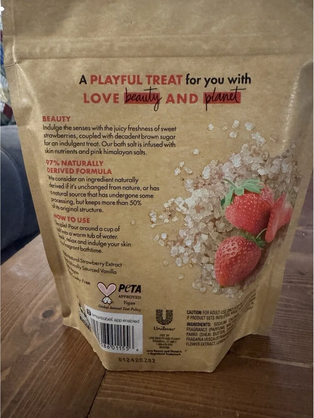Lot Of 8 Love Beauty & Planet Beloved Bath Salts 15 Oz Strawberry & Brown Sugar